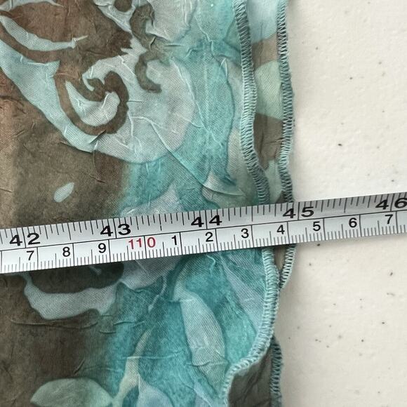 VTG Breakin' Loose Dress Sz 16 Cracked Glass Knit V Neck Bias cut Fairy Ruffles - Picture 13 of 16